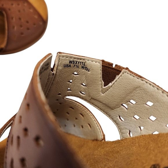 Propet Fiona Brown Leather Slide Sandals 7.5 NWOT - Picture 9 of 13